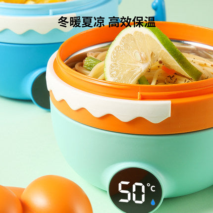 Dino Insulated Bowl (with temperature display)